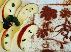 Una foto de Manzana a la menta snack