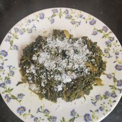 A picture of Harve Soppu Palya(Amaranth leaves bhaji).