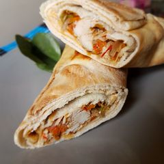 A picture of Chicken wraps.