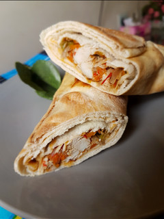 A picture of Chicken wraps.