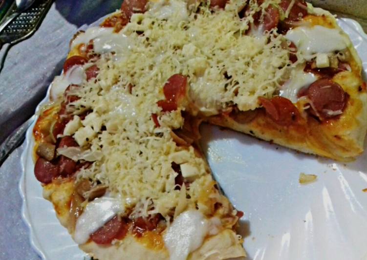 Resep Pizza teflon homemade *anti gagal😲 Anti Gagal
