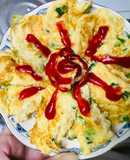 Món cho bé : Trứng chiên phô mai