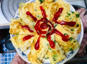 Hình của món Món cho bé : Trứng chiên phô mai.