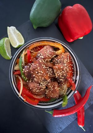Une photo de Poulet façon yakitori