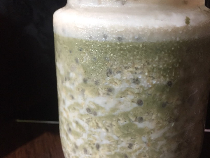 Standar Cara termudah memasak Green Tea Overnight Oat dijamin sesuai selera