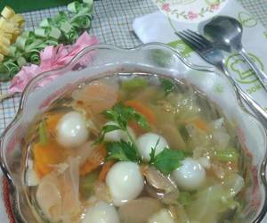 Resep Mudah Sop telur puyuh Nikmat Lezat