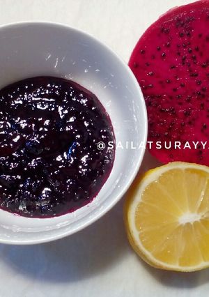 Foto resep Selai Buah Naga Homemade (Red Dragon Fruit Jam)