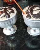 Helado banana-choco-miel