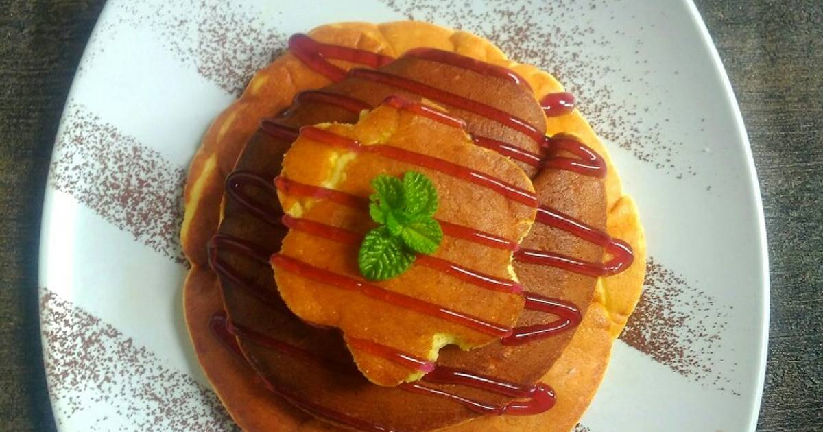 Resep Fluffy Pancake (tanpa baking powder) oleh Mutiarisa Cookpad
