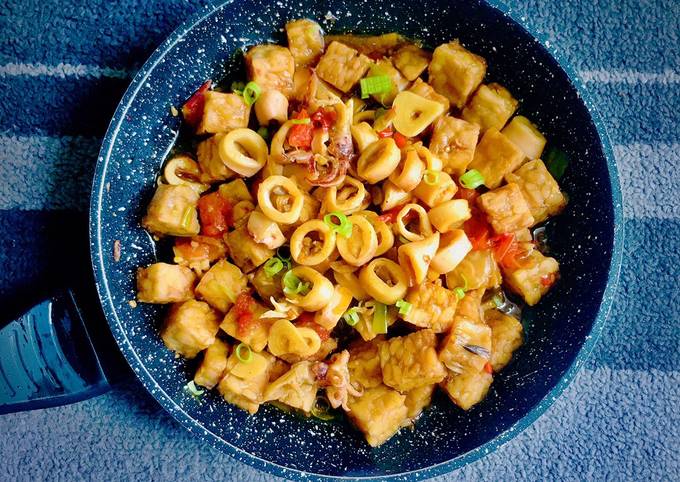 Resep Tumis Tempe Cumi Asin (modal 15ribu aja) yang Enak