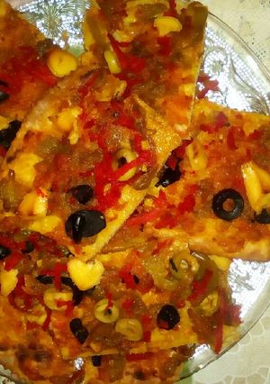 صورة لوصفة بيتزا روعة