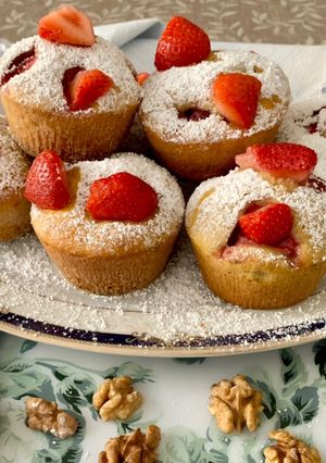Foto di Muffin alle fragole noci e carote