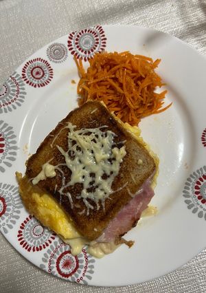 Une photo de Croques monsieur maison à la poêle