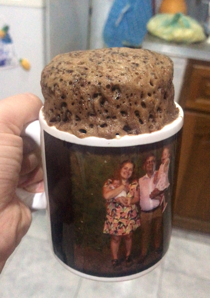 Una foto de Bizcochuelo de chocolate (Mug cake)