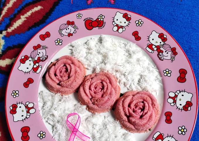 Kue Putu Dragon Fruit (Putu Bambu Tanpa Bambu)