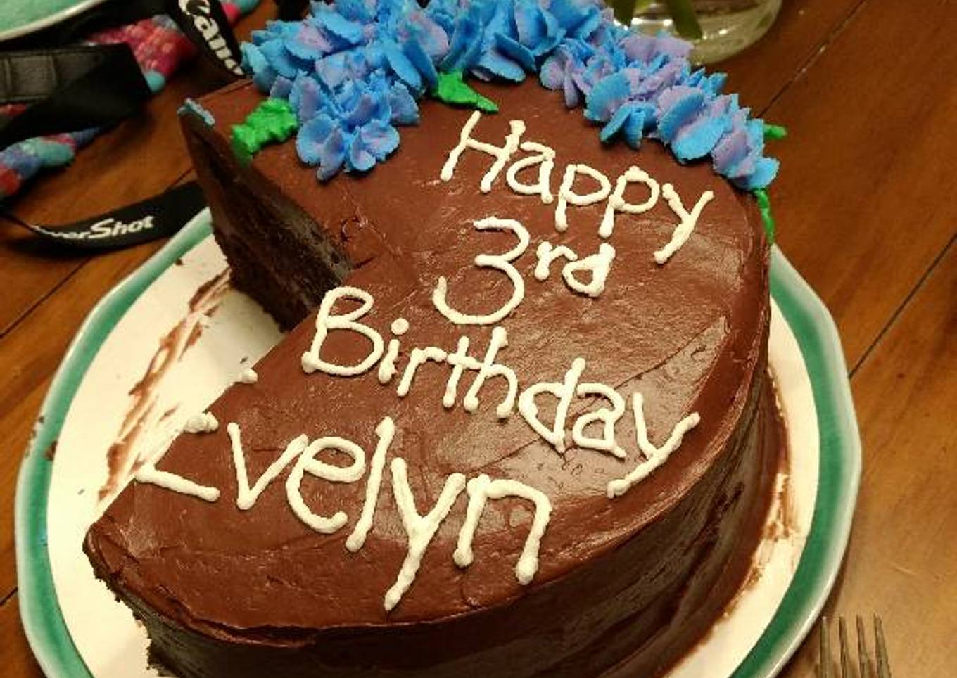 Doctored-up Chocolate Cake with Sour Cream Fudgy Frosting