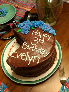A picture of Doctored-up Chocolate Cake with Sour Cream Fudgy Frosting.