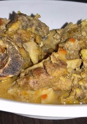 A picture of Goat Head Pepper Soup.