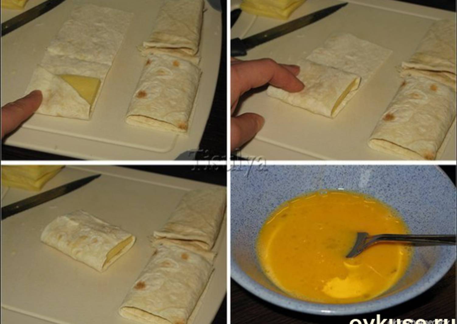 Сыр в лаваше на сковороде