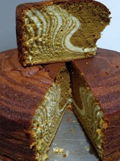 Foto resep Zebra cake putih telur