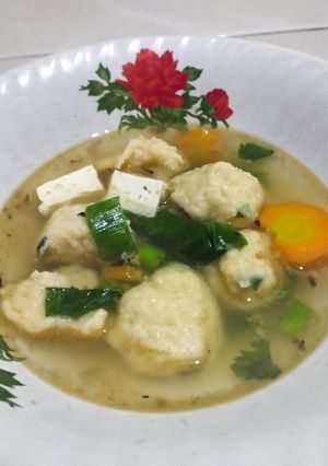 Foto resep Sup bola bola udang tahu