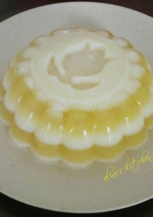 Foto resep Puding Nanas lapis susu