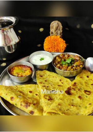 A picture of Malvani Kala Chana Usal With Tikhat Dashami(Maharashtrian Style).
