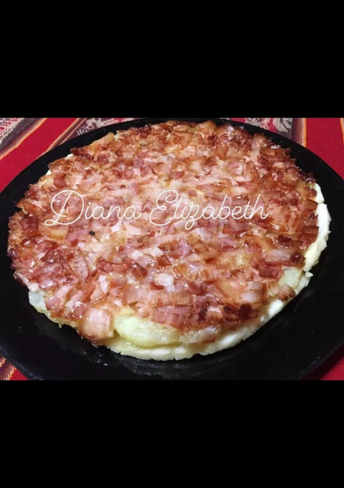 Una foto de Tatin de papas, panceta y queso brie. 👩🏼‍🍳