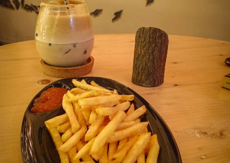 Cara Gampang mengolah French fries(kentang goreng krispi), Enak Banget