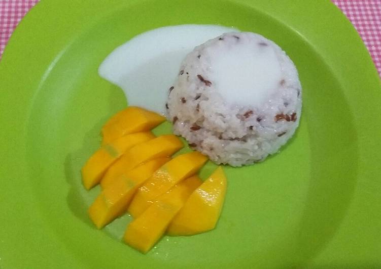 Cara Gampang Menyiapkan Ketan mangga aka sticky rice manggo yang Lezat
