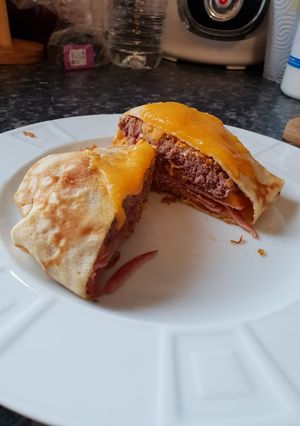 Une photo de Crêpe hamburger