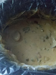 A picture of Crock-Pot Kielbasa, Potato, Green Bean Cheesy Casserole.