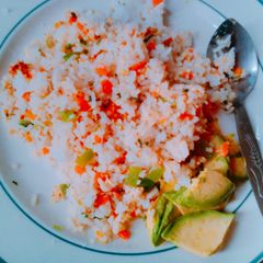 Vegetable and eggs fried rice A picture of Vegetable and eggs fried rice.