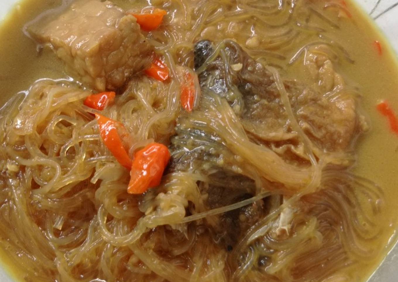 Semur tempe, bandeng dan sohun