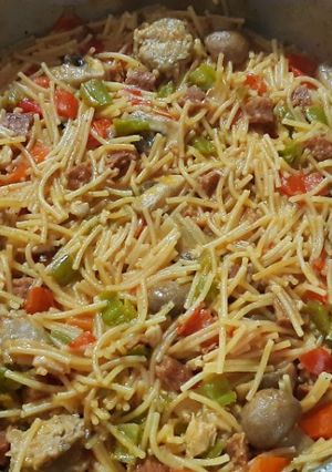 Una foto de Fideos muy sabrosos de aprovechamiento
