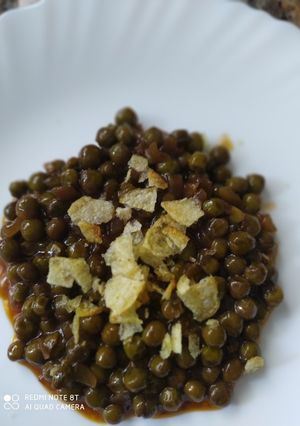 Una foto de Guisantes guisados al café