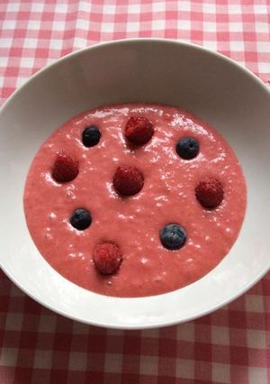 Une photo de Soupe froide de Fraises