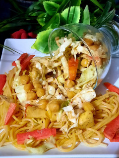 A picture of Coconut spaghetti salad.