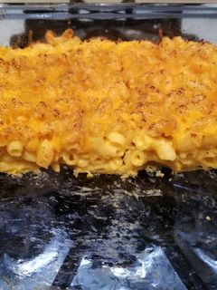 A picture of Baked Mac and Cheese.