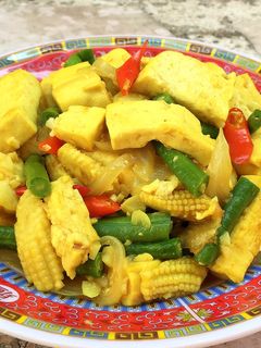 รูปของ เต้าหู้ผัดขมิ้น (มังสวิรัติ)