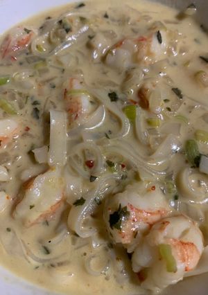 Una foto de Laksa de gambas