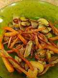 Salteado de zanahorias y setas