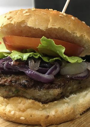 Una foto de Hamburguesa casera