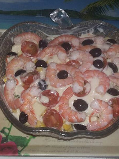Una foto de Ensalada de langostinos