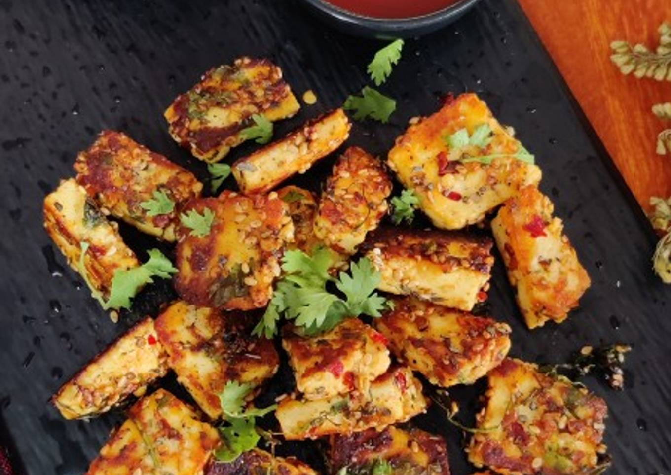 Spicy Sesame Grilled Paneer