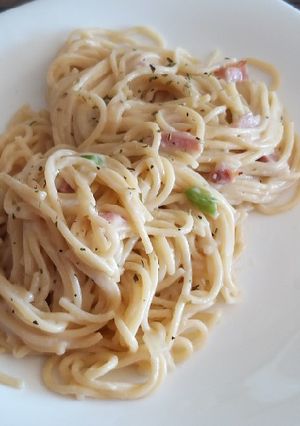 Una foto de Pasta a la Carbonara
