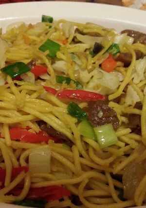 Foto resep Mie kuning tumis pedas