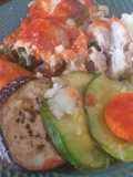 Pescado al horno con verduras