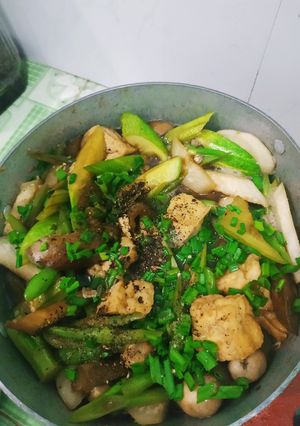 Hình của món Thập cẩm kho chay.