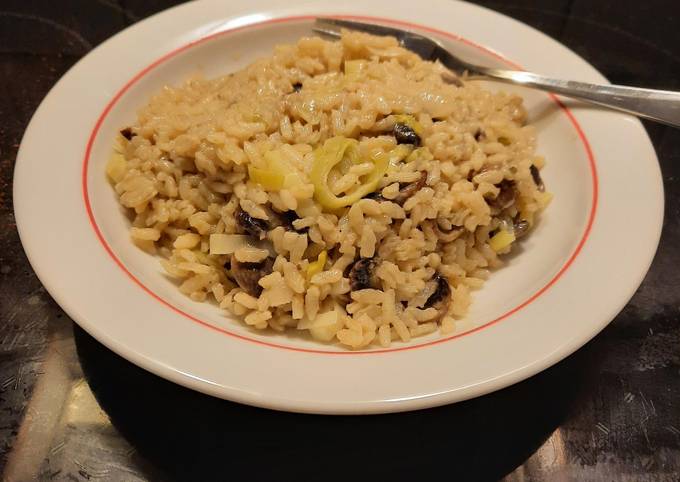 Pilzrisotto mit confierten Champignons